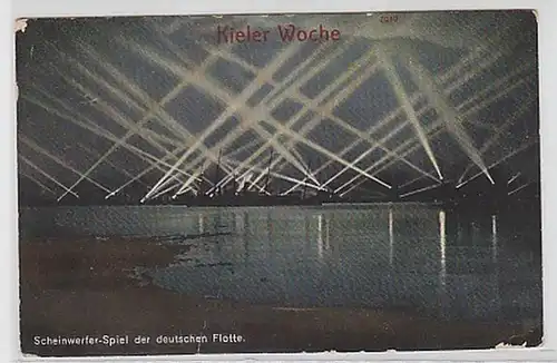 33564 Ak Kieler Woche Scheinwerferspiel Dt. Flotte 1912