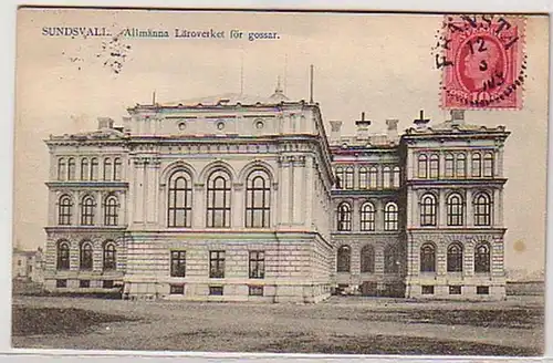 33540 Ak Sundsvall Allmänna Läroverket för gossar 1909