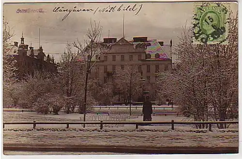 33539 Foto Ak Sundsvall Wintermotiv Schweden 1909