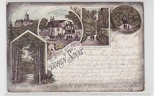 33522 Ak Lithographie Gruß von der Hohen Sonne 1897