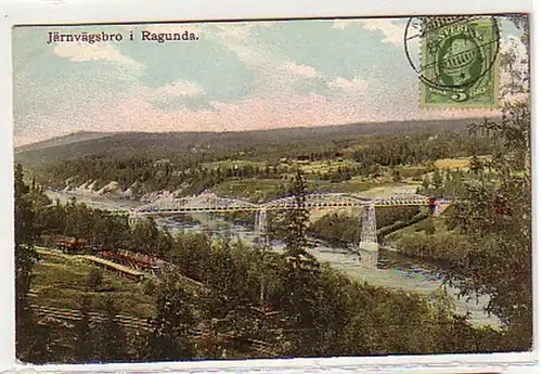 33485 Ak Järnvägsbro i Ragunda Suède 1910