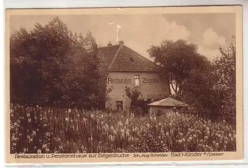 33459 Ak Bad Münder a. Deister Restauration zur Ziegenbuche um 1930