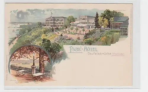 33432 Ak Park Hotel Teufelsbrücke bei Hamburg um 1900