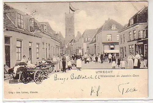 33406 Ak Utrecht Waterstraat en Jacobie Dom 1901