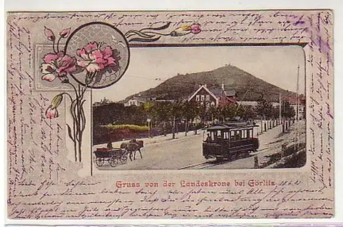 33403 Ak Gruss von der Landeskrone bei Görlitz 1902