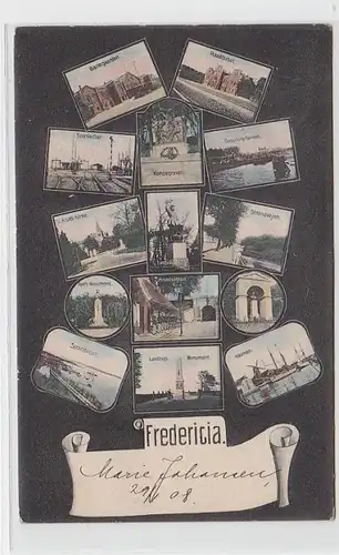 33333 Mehrbild Ak Fredericia in Dänemark 1908