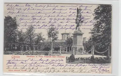 33319 Ak Görlitz Blockhaus mit Denkmal 1902