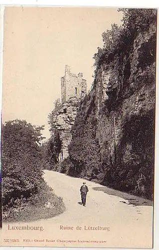 33310 Ak Luxembourg Ruine de Lützelburg um 1910