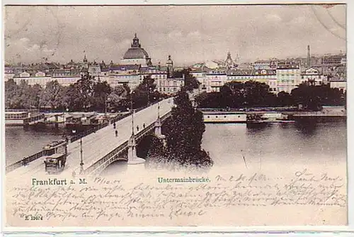 33300 Ak Frankfurt am Main Untermainbrücke 1904