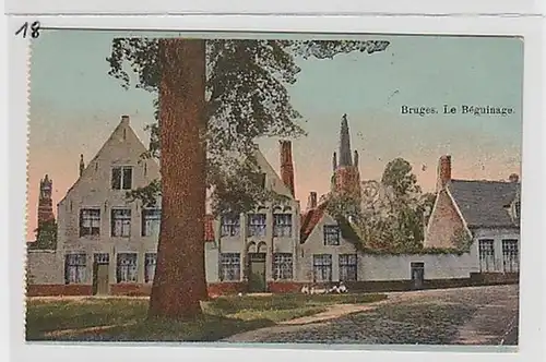 33292 Feldpost Ak Bruges Le Béguinage 1917