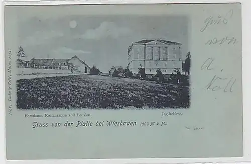33267 Ak Gruse de la plaque à Wiesbaden 1898