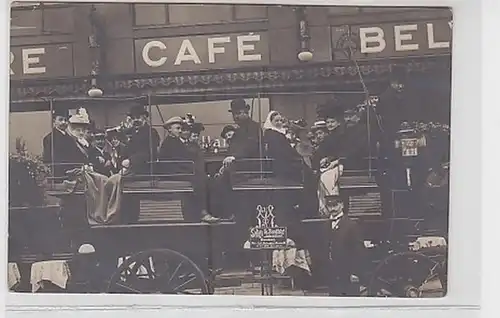 33264 Photo Ak Hamburg Café Belvedere diligence vers 1910