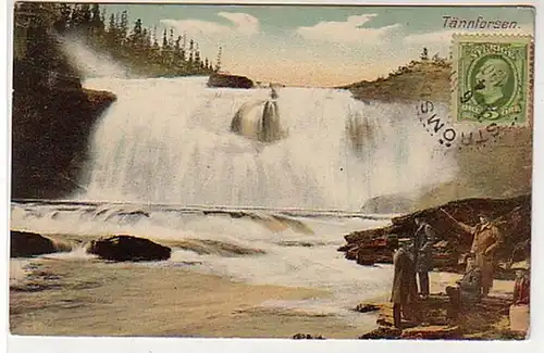 33235 Ak Tännforsen en Suède cascade 1909