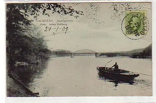 33214 Ak Halmstad Järnvägsbron Suède 1909