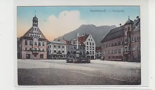 33195 Ak Immenstadt Marktplatz um 1920