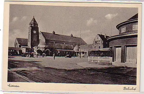 33174 Ak Giessen Bahnhof um 1930