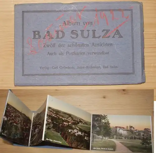 33161 Ansichtskarten Mappe mit 12 Karten von Bad Sulza