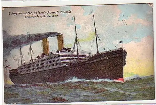 33133 Ak Schnelldampfer Kaiserin Auguste Victoria 1909