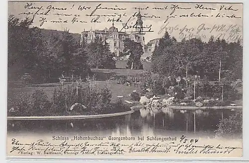 33099 Ak Georgenborn bei Schlangenbad Schloss 1904