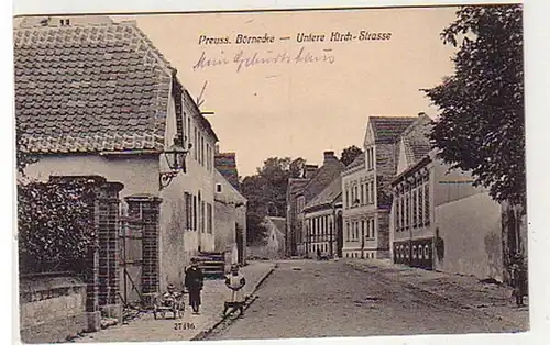 33088 Ak Preuss. Börnecke Straße inférieure de l'église vers 1915