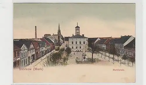 33073 Ak Storkow (Mark) Marktplatz um 1907