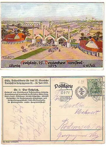 33066 Ak Leipzig Festplatz 12. Deutsches Turnfest 1913