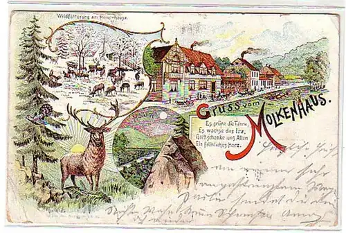 33062 Ak Lithographie Gruss de la maison de lactosérum 1902