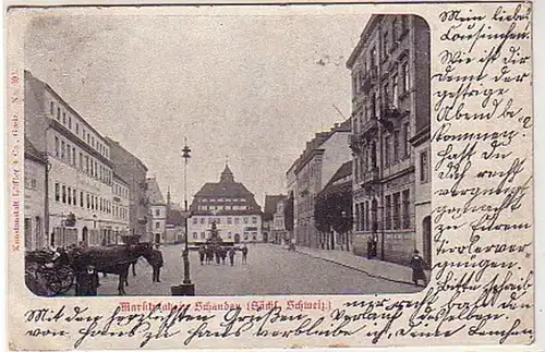 33060 Ak Marktplatz in Schandau Sächs. Schweiz 1905