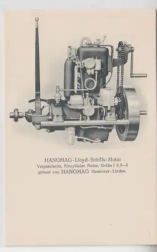 33036 Ak Hanomag Hannover Linden Lloyd Schiffs Motor um 1920