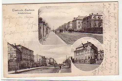 33030 Mehrbild Ak Limbach Bahnhofstraße 1906