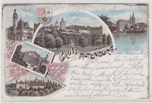 33029 Ak Lithographie Gruss de Altenburg 1898