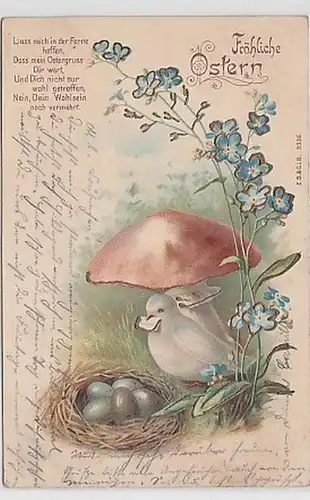 33013 Oster Ak Taube Pilz Eiernest Blume 1905