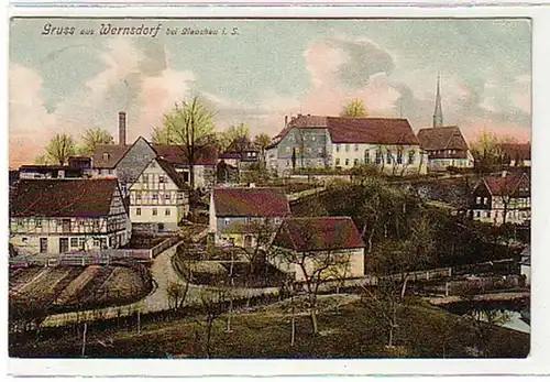 33003 Ak Gruss de Wernsdorf b. Glauchau i.S. 1910