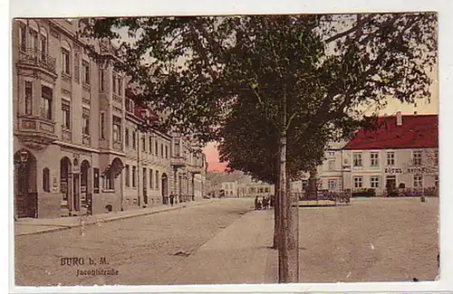 32997 Ak Burg bei Magdeburg Jacobistrasse 1914