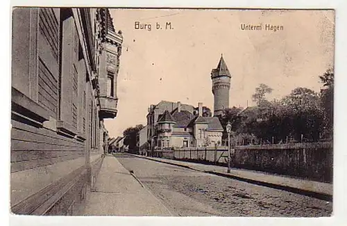32996 Feldpost Ak Burg près de Magdeburg sous le hagen 1914