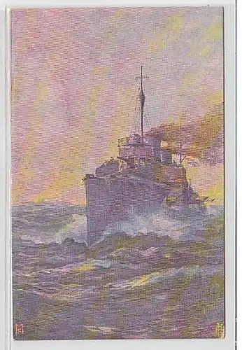 32979 Ak torpilles haute mer clairement à l'attaque vers 1915