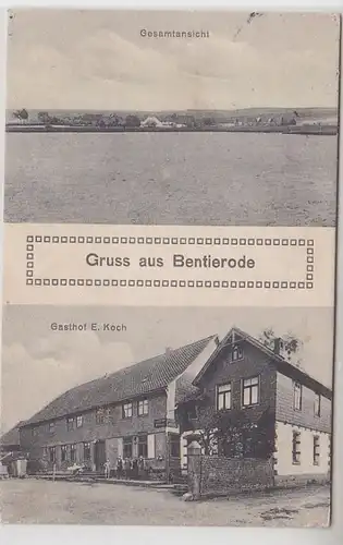32976 Mehrbild Ak Gruß aus Bentierode Gasthof und Gesamtansicht 1935