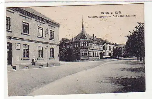 32940 Ak Kelbra Frankenhäuserstrasse mit Post um 1910