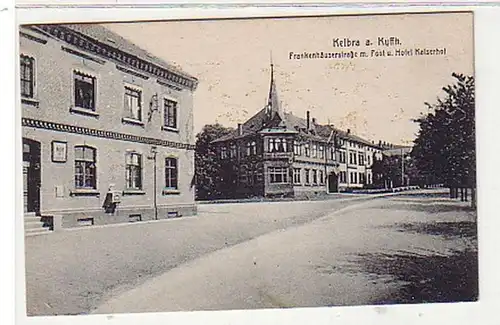 32940 Ak Kelbra Frankenhausstrasse avec courrier vers 1910