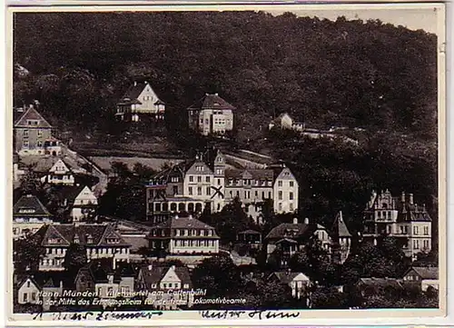 32938 Ak Hann. Münden Villenviertel am Cattenbühl 1934