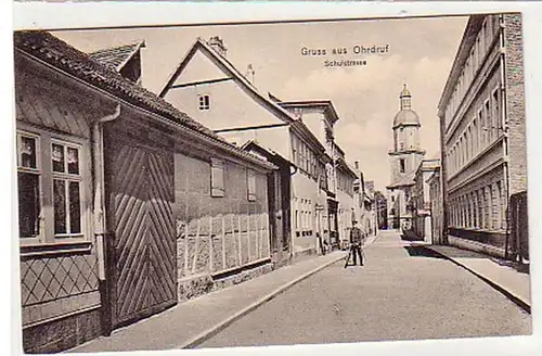 32930 Ak Gruß aus Ohrdruf in Thür. Schulstrasse um 1920