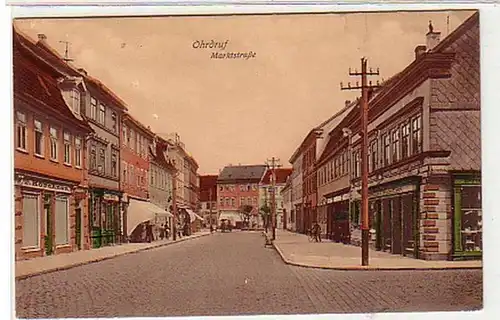 32910 Ak Ohrdreuf Marktstraße avec des magasins autour de 1910