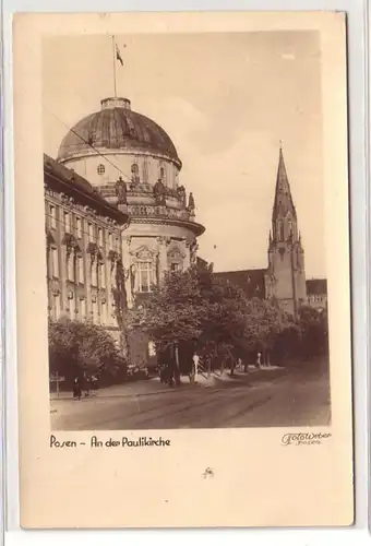 32909 Post Ak Poznan à l'église Paulique 1943