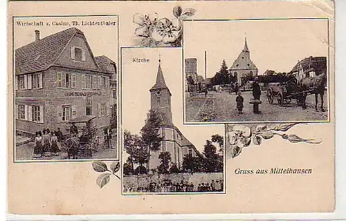 32907 Mehrbild Ak Gruss aus Mittelhausen 1916