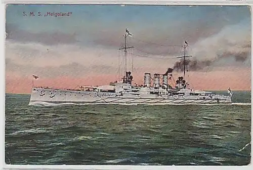 32887 Ak Kriegsschiff S.M.S. Helgoland um 1915