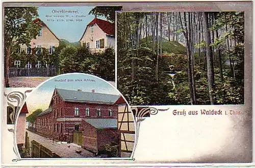 32855 Mehrbild Ak Gruß aus Waldeck in Thüringen um 1910