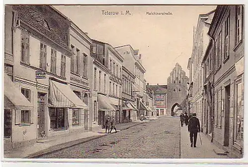 32849 Ak Teterow in Mecklembourg Malchinerstraße vers 1910