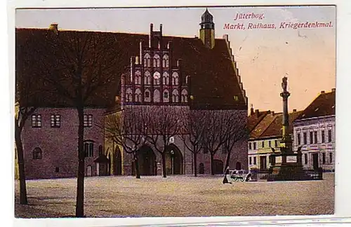 32845 Ak Jüterbog marché avec monument guerrier vers 1923