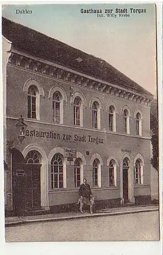 32819 Ak Dahlen Gasthaus zur Stadt Torgau 1917