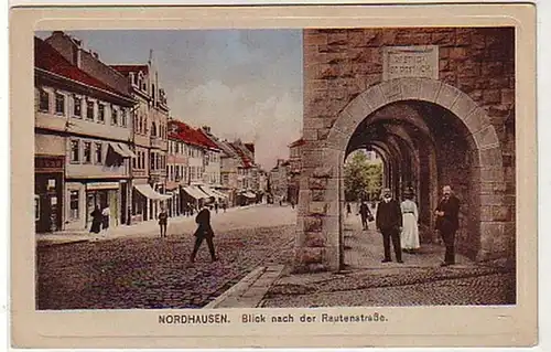 32773 Ak Nordhausen Blick nach der Rautenstraße 1930
